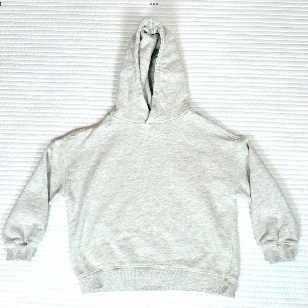 Zara Kids Gray Sweatsuit Fleece Sweatshirt Jogger Set Size 5-6 Matching Outfit
